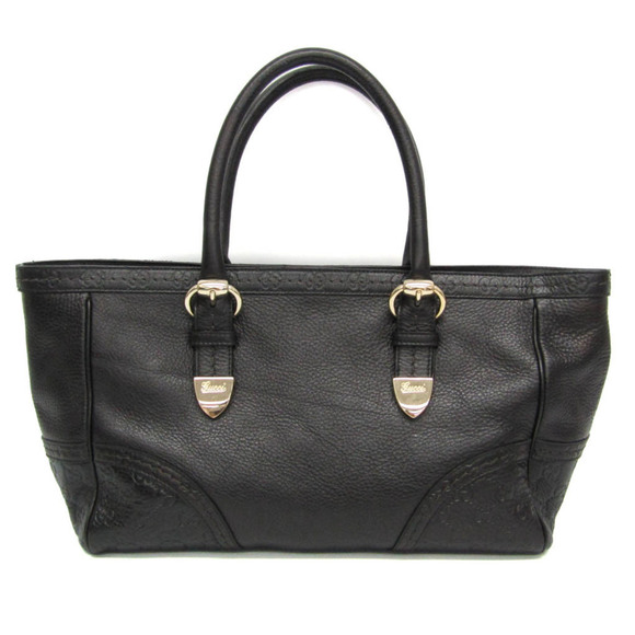 GUCCI Black Leather Tote Bag - Picture 1 of 14